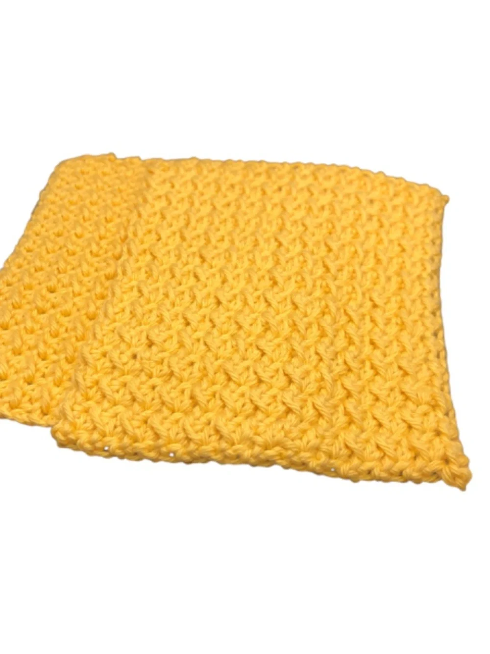 Handmade Crochet Dish Cloth, 100% Cotton Reusable Kitchen Washcloth